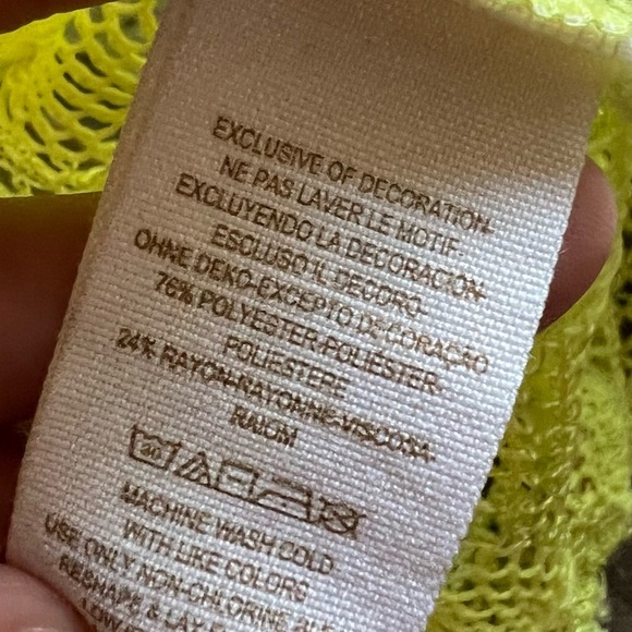 ⭐️BOGO FREE⭐️ FREE PEOPLE Madame Butterfly Lace Tank Dress in Lemon-lime - Picture 3 of 14